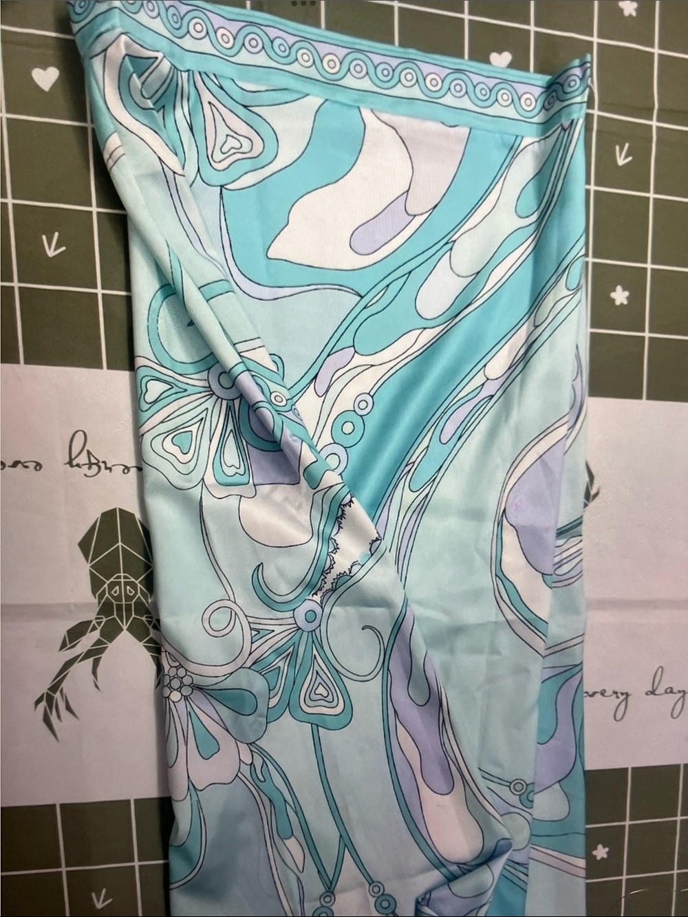 Emilio Pucci Aqua and Light Blue Backless Halter Dress - Picture 10 of 10